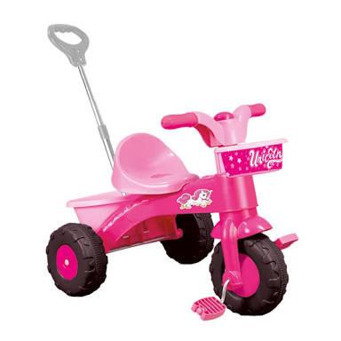 Unicorn Tricycle bike with handle - 2504- Pink