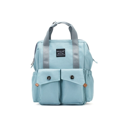 Little Story Elite Diaper Bag w/Stroller Hooks & Changing Mat - Blue