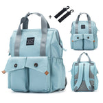 Little Story Elite Diaper Bag w/Stroller Hooks & Changing Mat - Blue