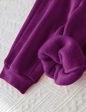 Purple Vibes - Mini Style Zip Up Fleece Tracksuit for Kids