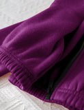 Purple Vibes - Mini Style Zip Up Fleece Tracksuit for Kids