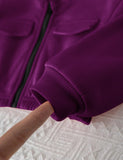 Purple Vibes - Mini Style Zip Up Fleece Tracksuit for Kids