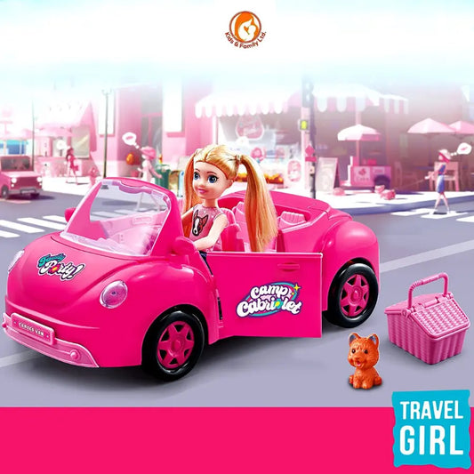 Barbie Doll and Convertible Car Toy Set - FUN CAR 9045-2