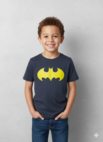 Bat Beacon Half Sleeves T-shirt For Kids - Grey