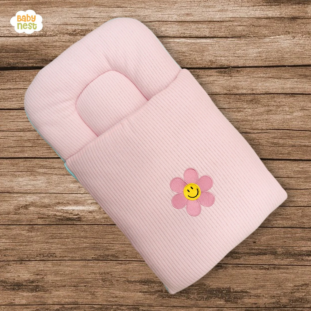 Fleece Carry Nest & Sleeping Bag Blooming Joy Sunflower- Pink