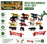 Animal Kingdom Wild Zoo Animals Play Set – 18 Pieces (NO: 2005D)