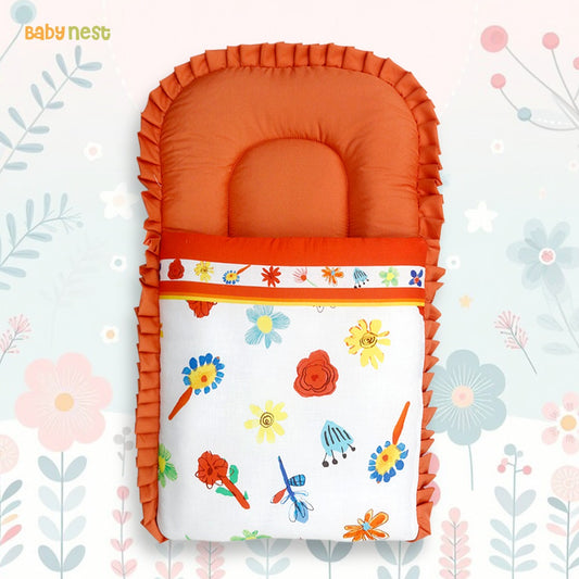 Vibrant Red and Orange Garden Carry Nest & Sleeping Bag
