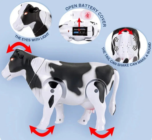 Milk Cow Toy Battery Operated Musical Cow - COW X333-34
