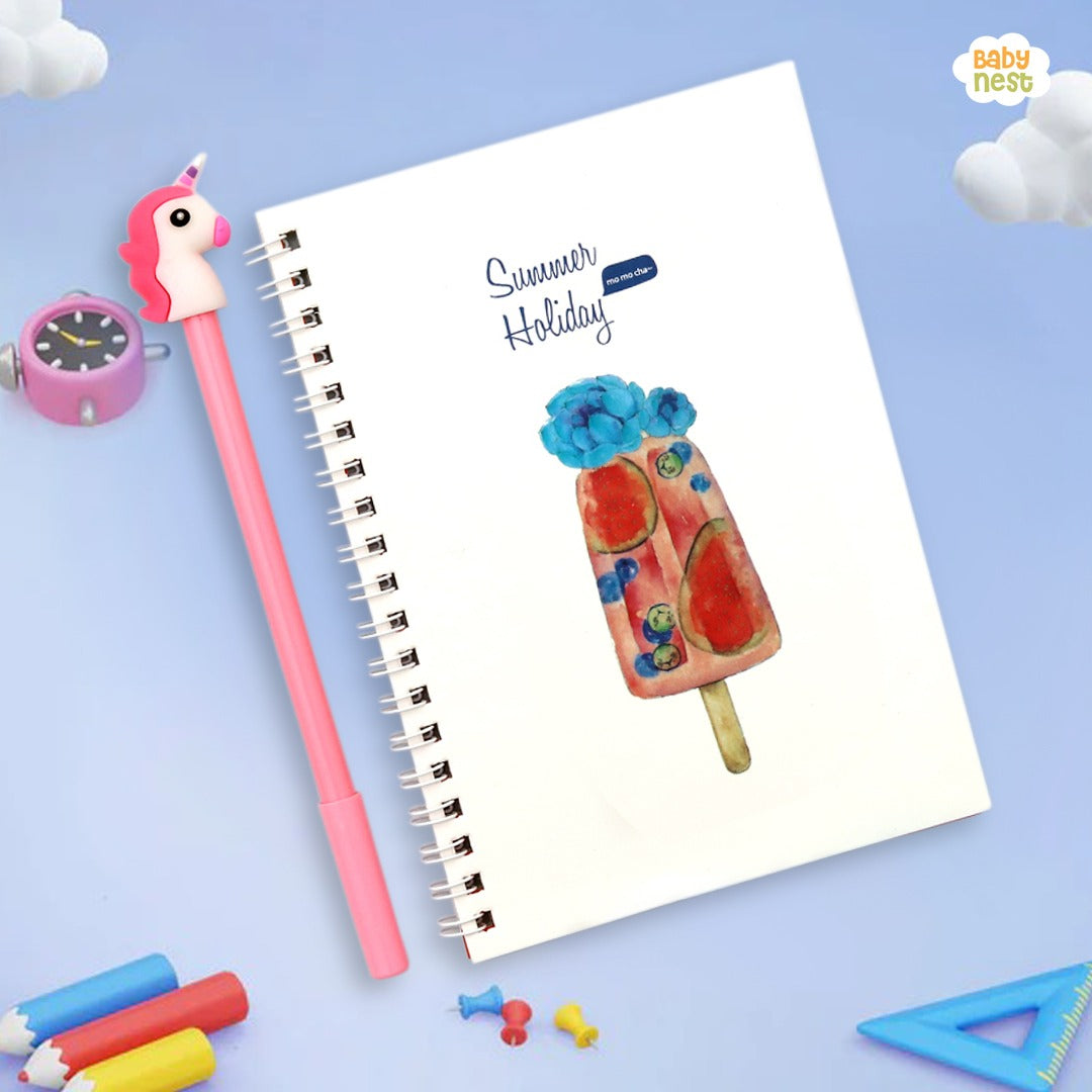 Notebooks for kids - Icecream - Cool Summer Orange