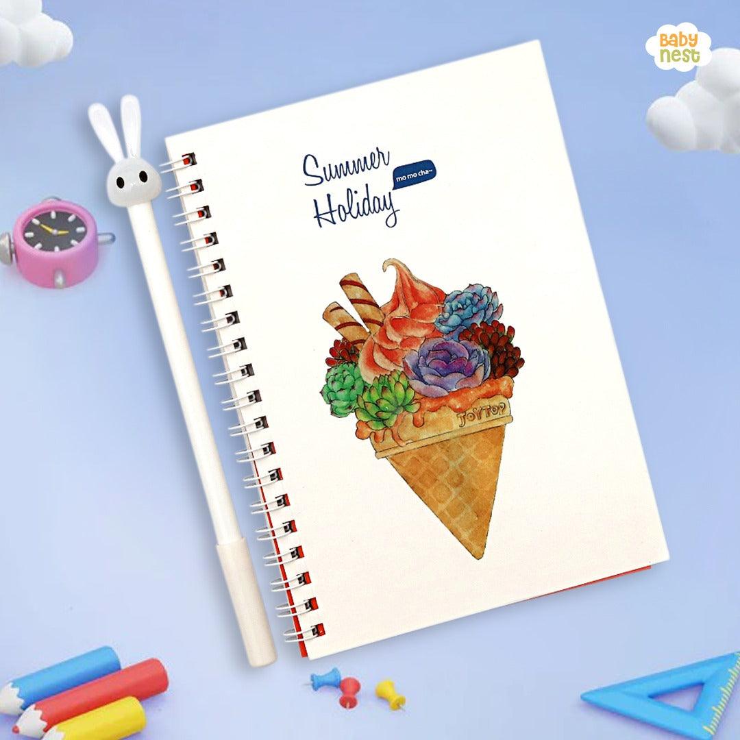 Notebooks for kids - Icecream - Cool Summer Orange