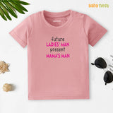 Half Sleeves T-shirt with Future Ladies Man Present Mama'S Man Print