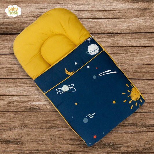 Fleece Carry Nest & Sleeping Bag Galaxy Explorer - Navy Blue