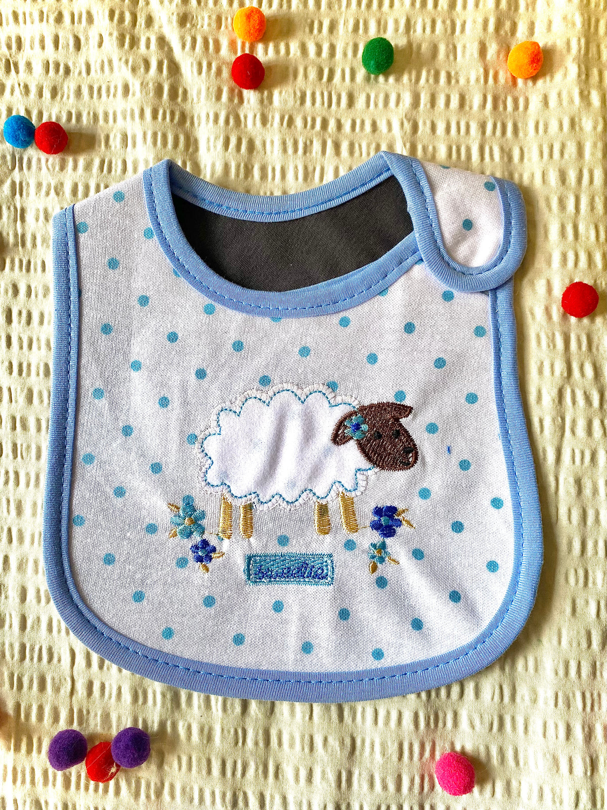 Bib for babies - Goat  -  White