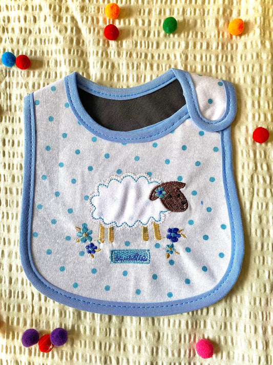 Bib for babies - Goat  -  White