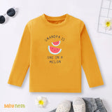 Full Sleeves T-shirt with Grandpa Is One In A Melon Print