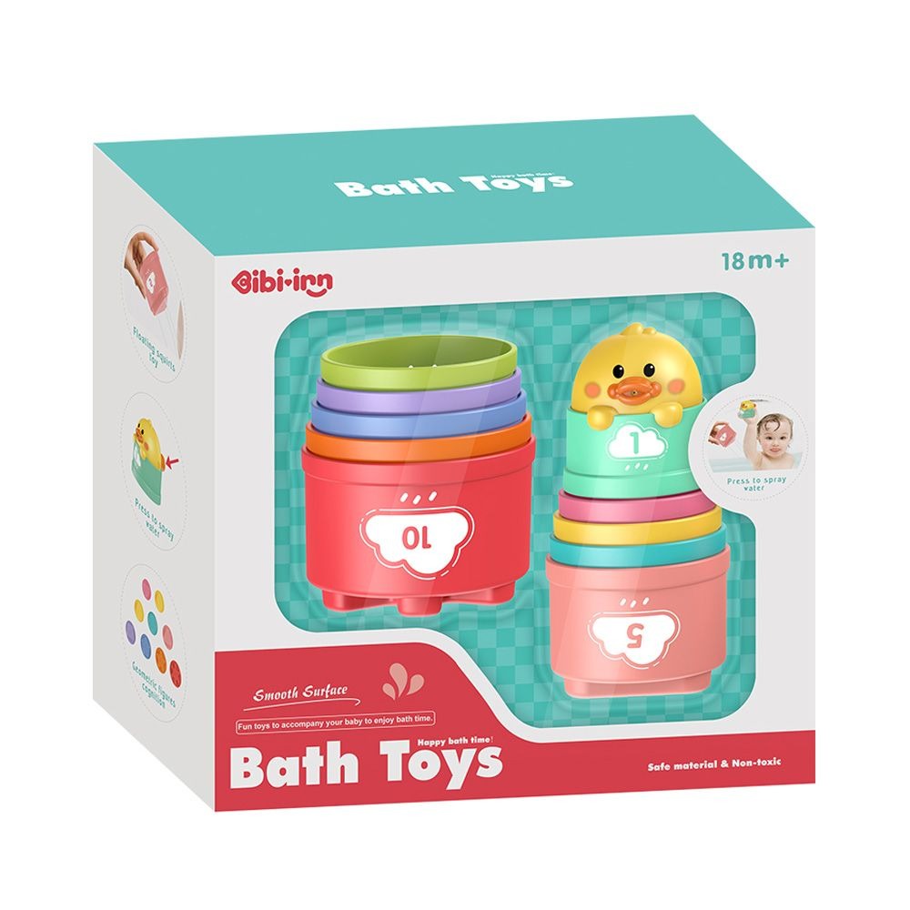 Baby Bath Toys - Water Spray & Stacking Cups