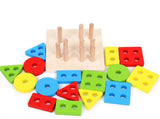 Enlighten Color Wooden Shape Puzzle Toy