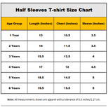 Group Of Heart Half Sleeves T-shirts For Kids sky Blue- SBT-366-D1