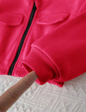 Hot Pink - Mini Style Zip Up Fleece Tracksuit for Kids