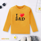 Full Sleeves T-shirt with I Love Dad Print