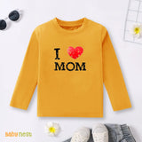 Full Sleeves T-shirt with I Love Mom Print