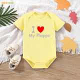 Easyclean Half Sleeves Onesie with I Love My Phupo Print