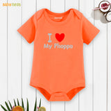 Easyclean Half Sleeves Onesie with I Love My Phupo Print