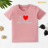 Half Sleeves T-Shirt With I Love My Phupo Print