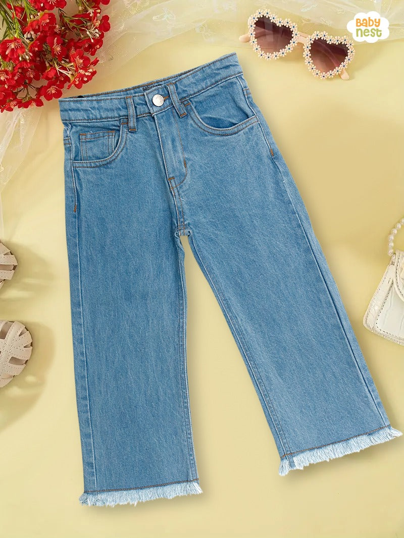 Classic Light Blue Denim Jeans for Kids