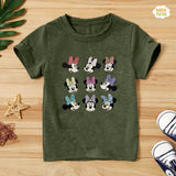 Minnie Moods Half Sleeves T-shirt For Kids - Green