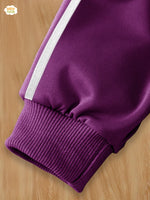 Fleece Sweatshirt with Sweatpants - Purple - Kids Wear 2 Pc Set