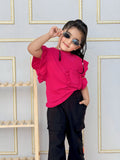 T-Shirts Baby Girl Cotton Short Sleeve Tee Summer Clothes for Girls Hot Pink