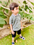 Pique Polo T-Shirt For Kids -Grey Sbt-379