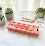 ABEEHA NAUMAN  - Wooden Pencil Box with Sliding Top - Pink