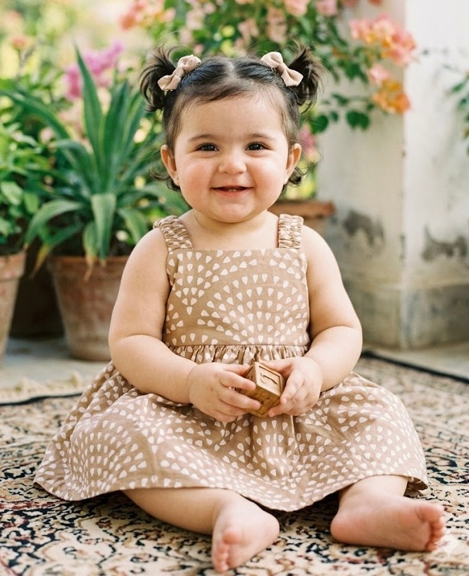 Baby Frock  - BNBSF-508 Brown