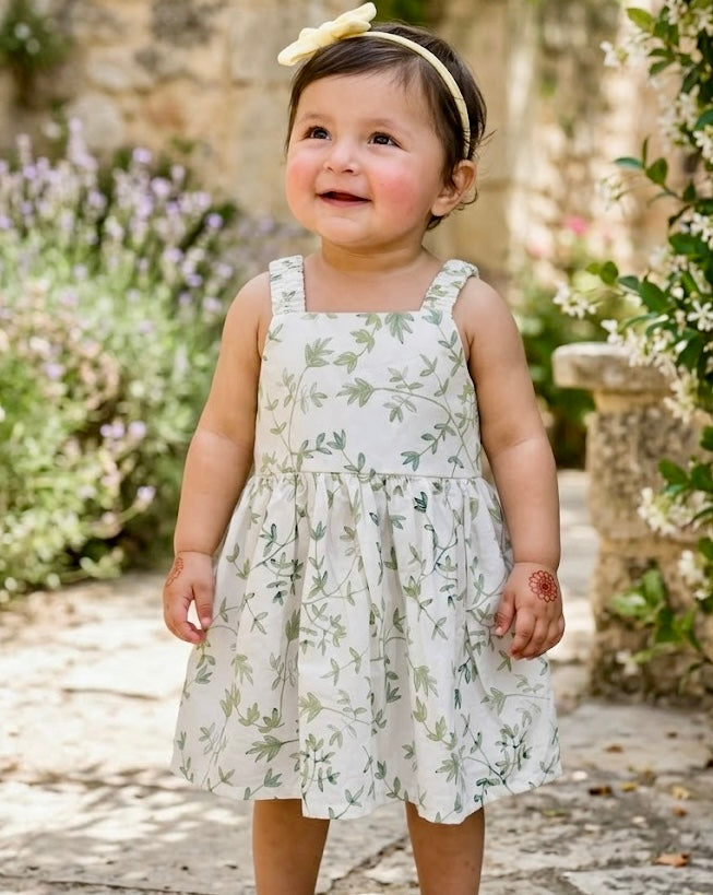 Baby Frock - BNBSF-613 Leafy Charm