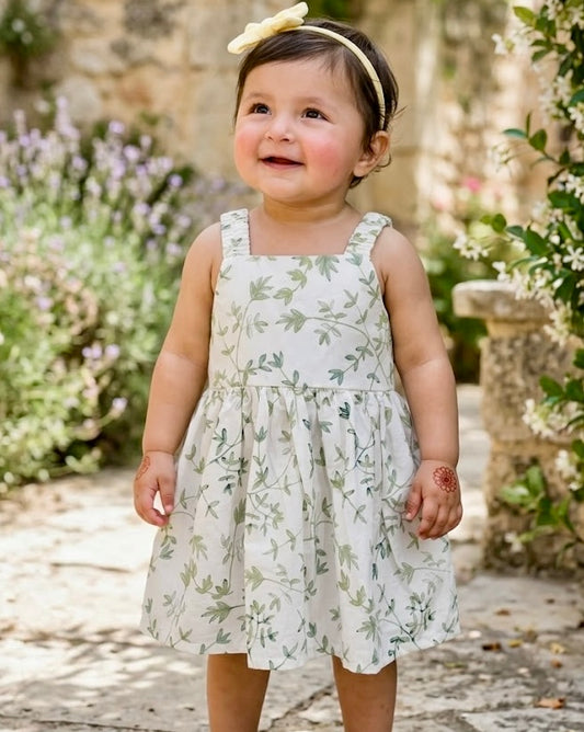 Baby Frock - BNBSF-613 Leafy Charm