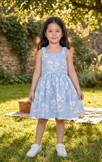 Baby Frock - BNBSF-616 Blue Flowers