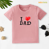 Half Sleeves T-shirt with I Love Dad Print