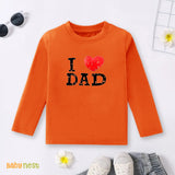 Full Sleeves T-shirt with I Love Dad Print