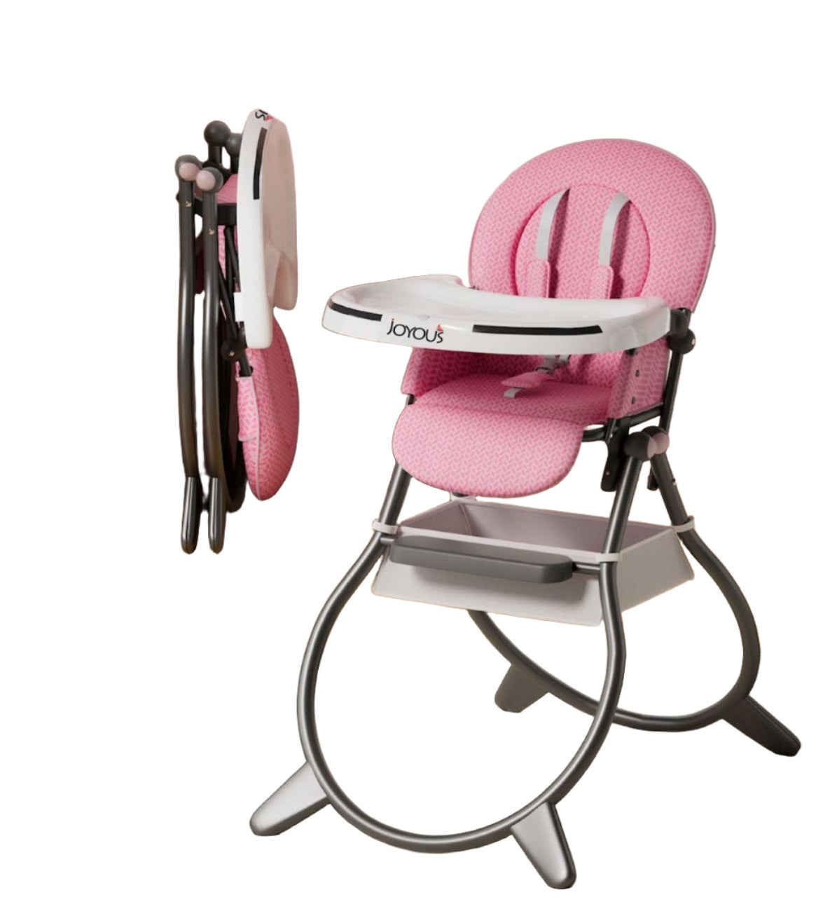 Multi-functional Children's High Chair Portable Baby Feeding Chair (JY-91 ) - Pink
