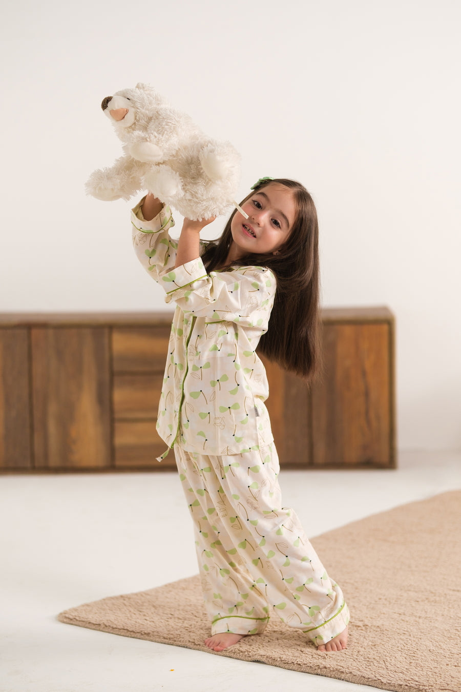 Leafy Dawn - Premium Nightsuit For Girls