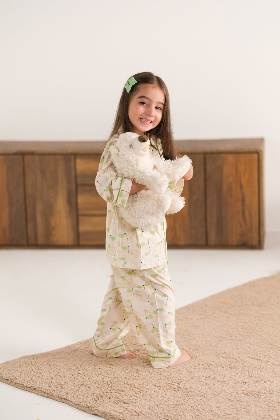 Leafy Dawn - Premium Nightsuit For Girls