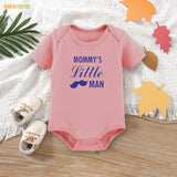 Easyclean Half Sleeves Onesie with Mommy'S Little Man Print