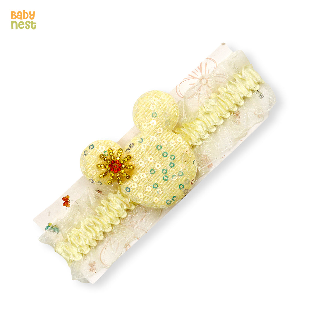 Glittery Mouse Hair Band For Girls - 1pc