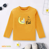 Full Sleeves T-shirt with My First Eid Print