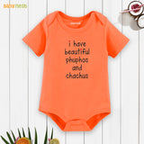 Easyclean Half Sleeves Onesie with I Have Beautiful Phuphos & Chachus Print