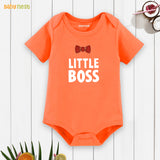 Easyclean Half Sleeves Onesie with Little Boss Print