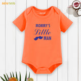 Easyclean Half Sleeves Onesie with Mommy'S Little Man Print