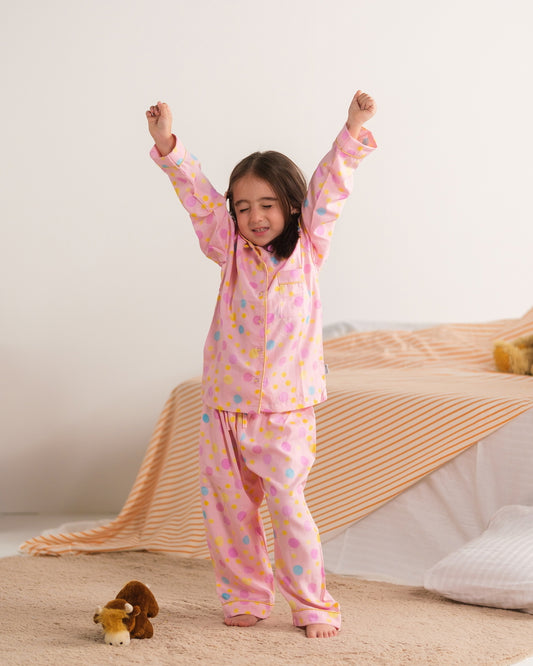 Pink Puff  - Premium Nightsuit For Girls